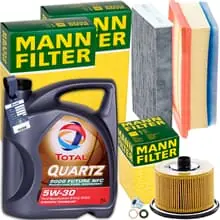 MANN INSPEKTIONSPAKET+5L TOTAL 9000 5W-30 MOTORÖL passend für DACIA DOKKER LODGY Abverkauf