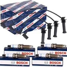 BOSCH ZÜNDKERZEN+ZÜNDKABEL passend für HYUNDAI ACCENT I X-3 HYUNDAI ACCENT II LC Zertifiziert