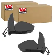 2x VAN WEZEL AUßENSPIEGEL SCHWARZ LINKS+RECHTS passend für VW POLO ASPHÄRISCH Nur Für Kurze Zeit