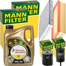 Schnäppchen MANN INSPEKTIONSPAKET+5L TOTAL 0W-30 ÖL passend für CITROËN C3 OPEL CROSSLAND+X