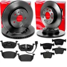 Billig brembo BREMSSCHEIBEN + BELÄGE VORNE+HINTEN für AUDI A3 8V Limo Sportback Cabrio