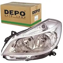 DEPO H7/H7 PY21W W5W SCHEINWERFER RECHTS CHROM PASSEND FÜR RENAULT CLIO Preiswert
