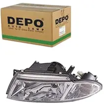 Sofort Bestellen DEPO H4 SCHEINWERFER RECHTS CHROM MIT BLINKLICHT PASSEND FÜR MITSUBISHI CARISMA