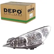 DEPO H1 H7 SCHEINWERFER LINKS CHROM PASSEND FÜR PEUGEOT 308 550-1144LMLD-EM Begrenztes Angebot