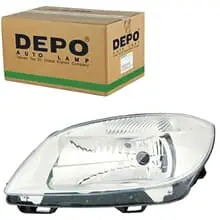 DEPO H4 SCHEINWERFER RECHTS CHROM PASSEND FÜR SKODA FABIA 665-1122RMLD-EM Neue Ware