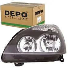 DEPO H1 H7 PY21W W5W SCHEINWERFER RECHTS SCHWARZ MIT ABBLENDLICHT MIT Echt