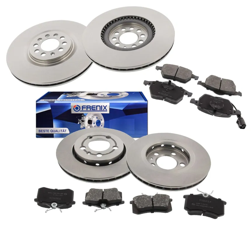 Jetzt Kaufen Frenix-Bremsensatz, VA + HA, Audi S3, VW Golf 4 GTI, Seat Leon, Cupra, Skoda Octavia RS, (312/256 mm)