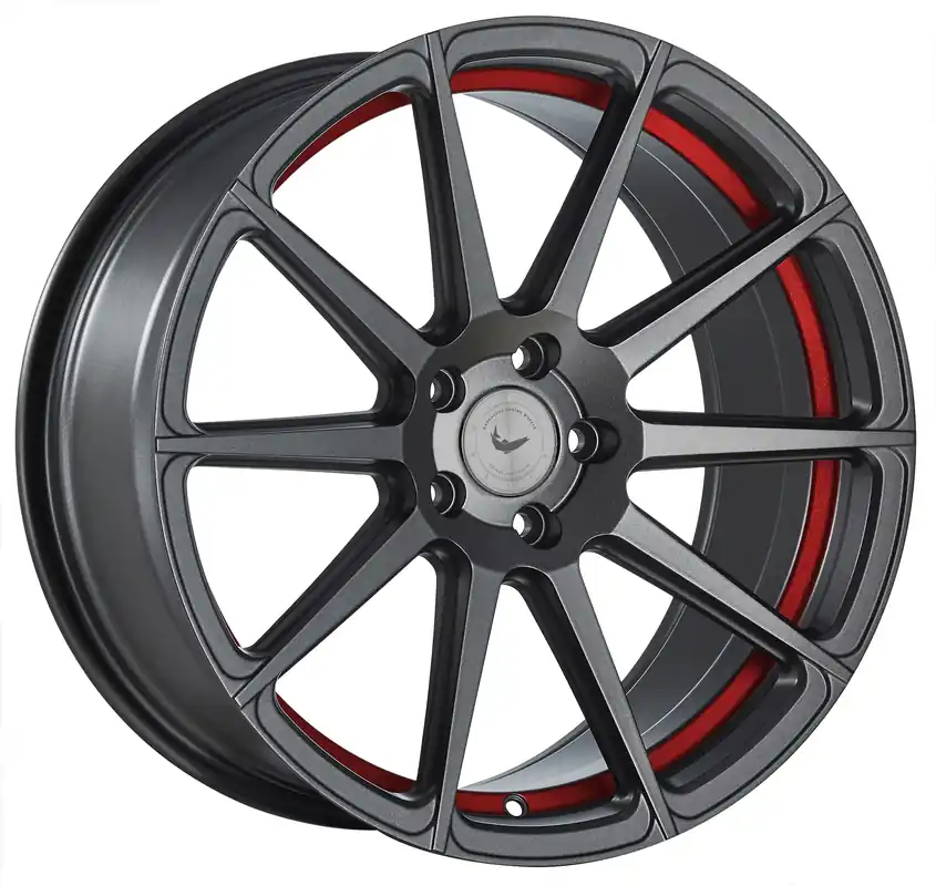 Barracuda Project 2,0 Alufelge 8,5x19 ET40 5x115 Mattgunmetal/ undercut Color Trim rot Beliebt