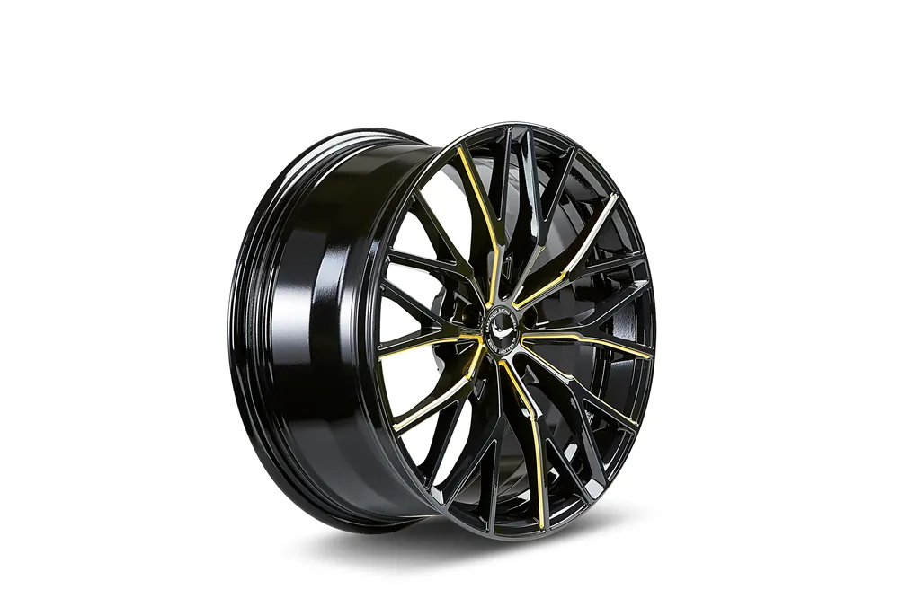 Expressversand Barracuda Project 3.0 T8 Alufelge 8,5x19 ET43 5x112 Black gloss Flashgold