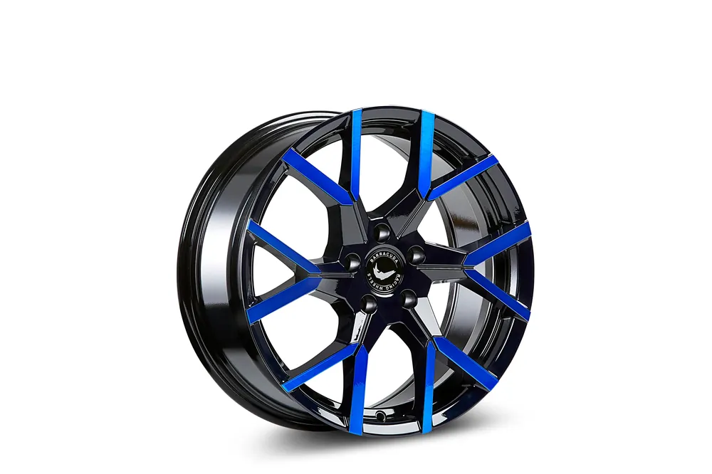 Barracuda Tzunamee Evo Alufelge 8,5x19 ET43 5x112 Black gloss Flashblue Must-Have