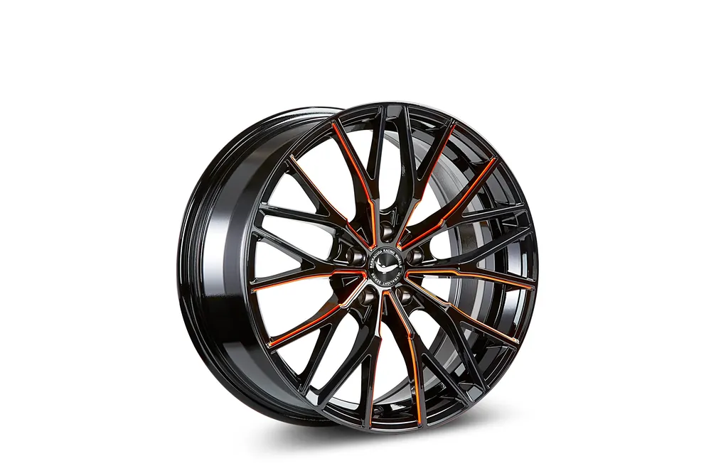 Neu Barracuda Project 3.0 T8 Alufelge 8,5x19 ET33 5x112 Black gloss Flashorange