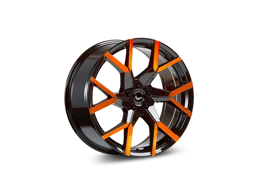 Neu Im Sortiment Barracuda Tzunamee Evo Alufelge 9x20 ET30 5x112 Black gloss Flashorange