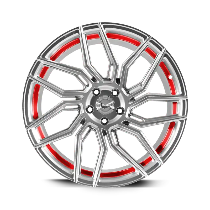 Barracuda Dragoon Alufelge 9x19 ET43 5x114,3 Silver undercut Trimline red Nur Heute