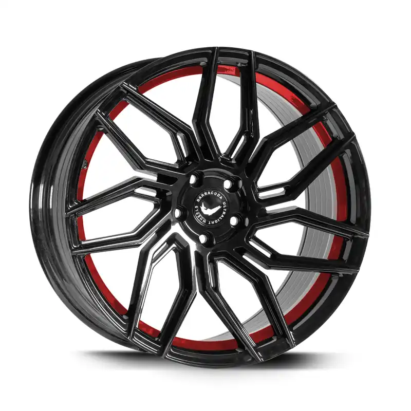 Barracuda Dragoon Alufelge 8,5x20 ET42 5x108 Higloss-Black undercut Trimline red Mega-Angebot