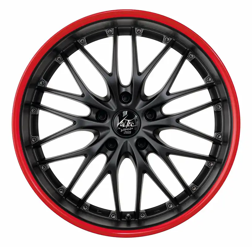 Barracuda Voltec T6 Alufelge 9x19 ET35 5x112 Mattblack Puresports Color Trim rot Top-Preis