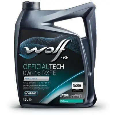 WOLF OFFICIALTECH 0W-16 RXFE Must-Have